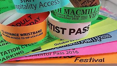 £8.50 • Buy Printed Tyvek Wristbands 100 To 500 (19mm) Party, Events, Security Bands