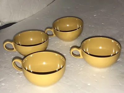 Oneida Melmac Melamine Coffee Tea Cup Cups Harvest Gold Lot Of 4 Mid Century • $14.99