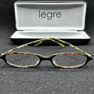 Legre LE-044 Eyeglasses Frame Brown Olive Tort Japan 46-17 Used • $38