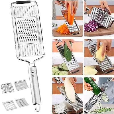 Cut Set BEST Multi-Purpose Vegetable Slicer Cuts Stainless Steel Grater Shredder • $10.99