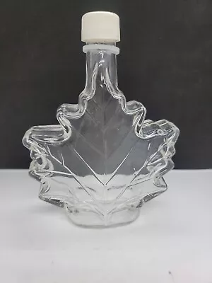 MAPLE LEAF SHAPED GLASS EMPTY SYRUP BOTTLE 48mm US PAT. On Bottom  • $6