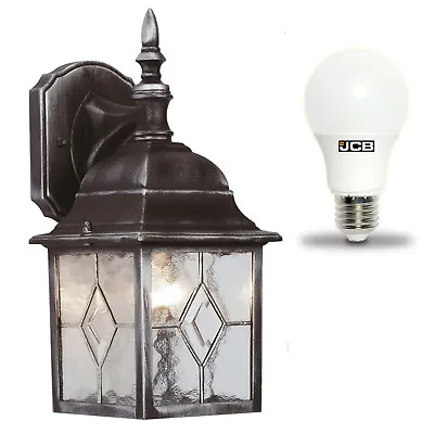 £22.99 • Buy Outside Traditional Wall Lantern Light Fitting + LED Energy Saving Light Bulb