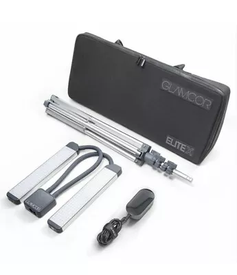 GLAMCOR Elite X Portable LED Lighting Kit For Makeup Artists Grey  • £205