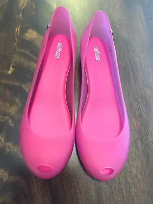 Melissa Jelly Pink Flats Size 9 New In Box • $49