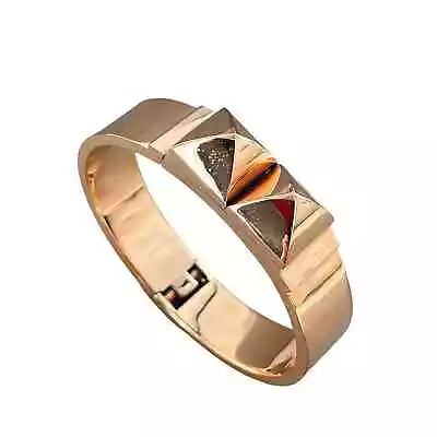 Michael Kors Pyramid Stud Bangle Bracelet Hinged Rose Gold Finish • $49.99
