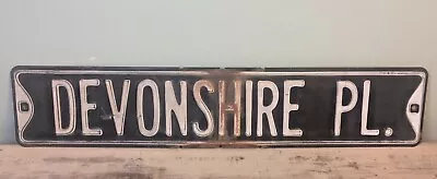 Vintage Embossed Steel Street Sign From Columbia PA Lancaster County Devonshire • $55