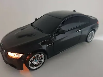 Official Licensed - BMW M3 Radio Remote Control Car Black LED LiGHTS  1/24 Scale • £299.95