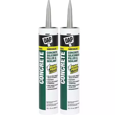 10.1 Oz. Gray Concrete And Mortar Filler Latex Sealant Exterior Use (2-Pack) • $16.62