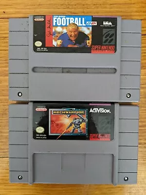 2 X SNES USA Games - Mechwarrior + John Madden Football • $32