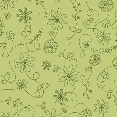 KimberBell Basics By Maywood Studio -   Green Floral Swirl #8261-G • $11.95