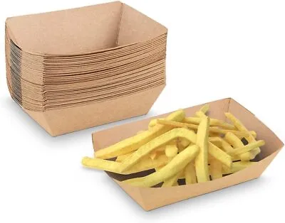 MT Products Brown Paper Food Trays - 1 Lb Small Nacho Trays - Pack Of 100 • $17.47