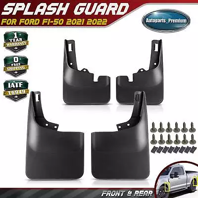 4x Front & Rear Mud Flaps Splash Guard For Ford F150 2021 2022 W/o Fender Flares • $29.99