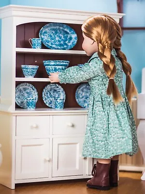 The Queen's Treasures 18  Doll Farmhouse Cupboard Dish Hutch Fits American Girl • $74.99