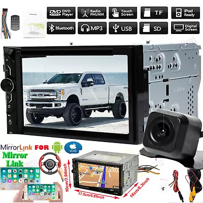 Fit Ford F-250 F-350 F-450 SuperDuty 2 Din Car Audio Stereo In-Dash Units+Camera • $113.28