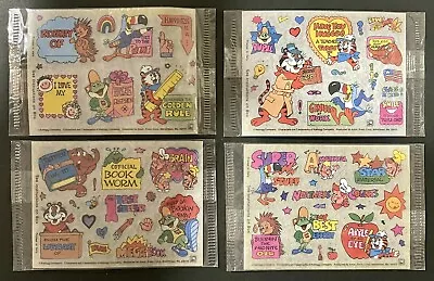 Vintage 1980’s MIP Kellogg’s Cereal Box Character Temporary Tattoo Lot Of 4 • $9.99