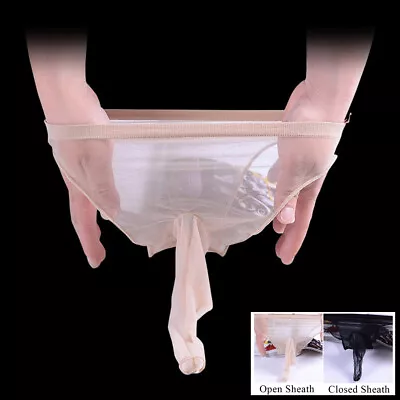 Men Sexy Ultrathin Silky Briefs See Through Triangle Pants Elastic Transparent • $4.05