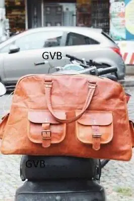 Women's Genuine Leather Large Vintage Duffle Travel Gym Weekend Overnight Bag • $93.78