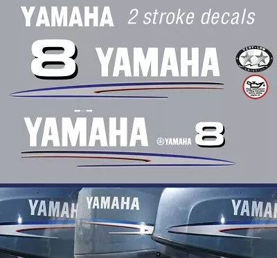 YAMAHA 8hp 2 Stroke Outboard Decal Set • $60.50