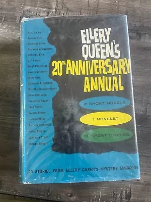 1965-ELLERY QUEEN'S 20TH ANNIVERSARY ANNUAL-HC-DJ-First Printing • $2.99