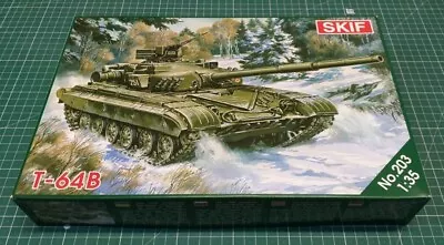 T-64B Soviet Main Battle Tank 1/35 Scale SKIF Plastic Model Kit #203 • $24