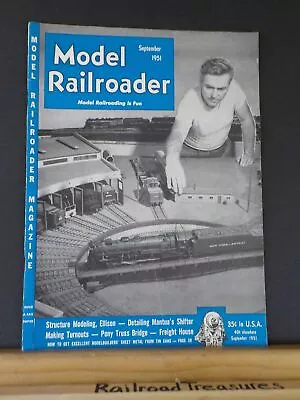 Model Railroader Magazine 1951 September Structure Modeling Ellison Turnouts Pon • $5