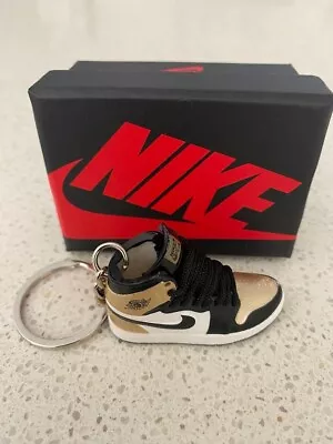 Nike Air Jordan 1 High-(gold Top 3-right Shoe Only) 3d Sneaker Keychain With Box • $15