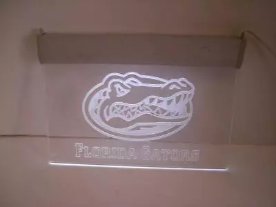 Florida Gators Lighted Glass Plaque Etched Frosted Look Nightlight Hang Mancave • $33.62
