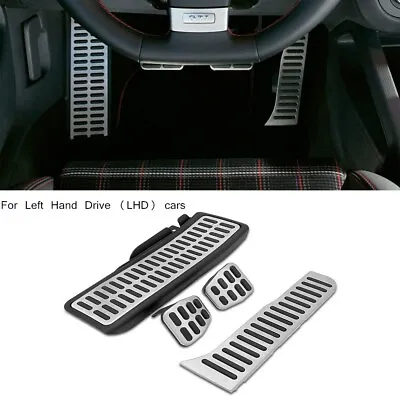 Car Fuel Brake Foot Rest Pedal Cover Pad For VW Golf 5 6 MK5 MK6 JETTA 5 2009-11 • $16.93