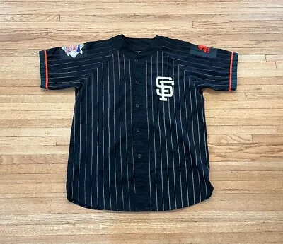San Francisco Giants Pinstripe Starter Jersey Mens L Vintage 90’s Used MLB Faded • $87.99