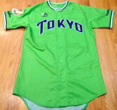 Majestic Npb Japan Authentic Yakult Swallows Tokyo Baseball Jersey Size 40 • $185.99