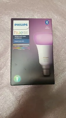 $57 • Buy Philips Hue 9W B22 Multicolour Bluetooth LED Light Bulb/806LM Globe RRP $89.95
