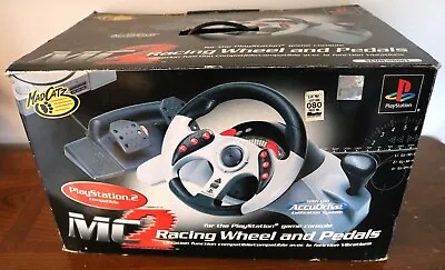 Mad Catz Playstation 2 MC2 Racing Wheel W/ Pedals In Original Box • $35