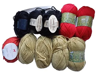 Bundle Of Aran Knitting Wool: King Cole Merino Jaeger & Debbie Bliss 600g • £9.99