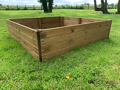 £45.99 • Buy Raised Wooden Vegetable Garden Bed Grow Herbs Flower Fruit Trough Planter Large