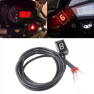 Motorcycle 6 Speed Digital Shift Lever Sensor Gear Indicator Display For Suzuki • $46.64