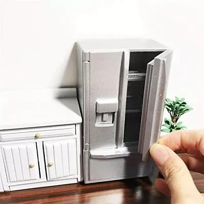 1:12 Dollhouse Micro Fridge Refrigerator Kitchen Wooden Furniture Accessories • $17.69