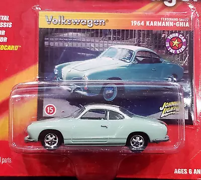 Johnny Lightning 64 1964 VW Volkswagen Karmann Ghia Detailed Collectible Car Grn • $16.99