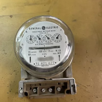 Vintage General Electric Type I-50-A Single Phase WattHour Meter • $55