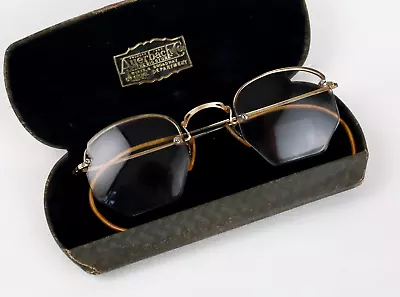 Vintage Bausch & Lomb Rimless Eyeglasses Gold Plate • $9.95