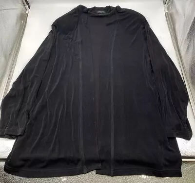 Vikki Vi Womens Cardigan Open Front  Black VL9930 Size 3XL - Pre-Owned Condition • $19.99