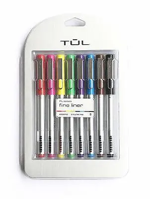$14.25 • Buy TUL Fine Liner Felt-Tip Pens, Ultra-Fine Point, 0.4 Mm, Assorted Ink, 8 Pens