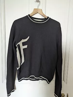 Fake London Genius Wool 100% Black And White Size Jumper Pullover Small/Medium • £10