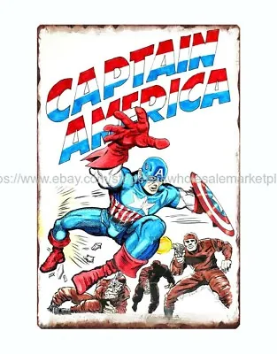$18.99 • Buy  Captain America  Comics Metal Tin Sign Retro Home Decor