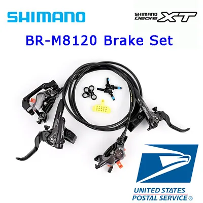 Shimano Deore XT BR-M8120 BL-M8100 4-Piston Hydraulic Brake Set F+R Resin Metal • $279.99