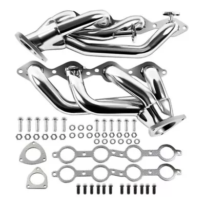 Flashark Stainless Steel Shorty Header For 99-05 Chevy/gmc Gmt800 8cyl Exhaust • $155.99