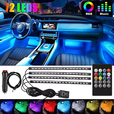 US RGB LED Car Interior Accessories Floor Decorative Atmosphere Strip Lamp Light • $12.99