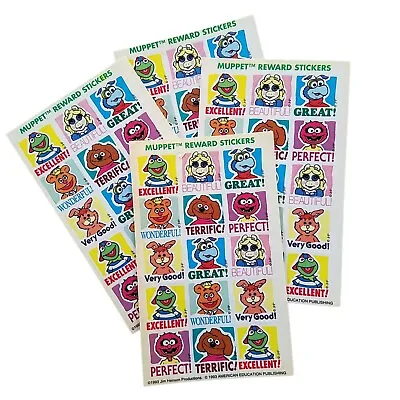 Vtg Muppet Reward Stickers 1993 4 Sheet Jim Henson American Education Publ • $14.97