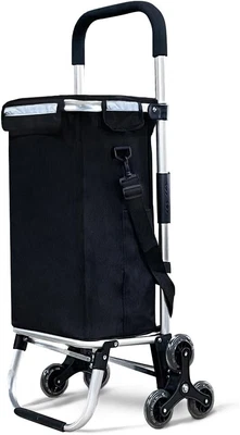 £48.99 • Buy Folding Shopping Trolley On 6 Wheels, Aluminium Lightweight Stair Climbing 50L