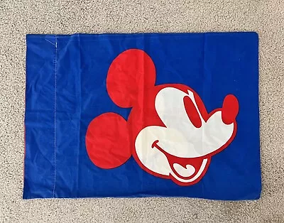 Vintage Disney Mickey Mouse Pillow Case Stellar Condition • $15