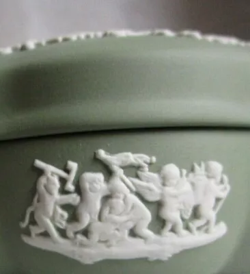 VTG 💥 SAGE Green Sacrifice To Aesculapius Oak Acorn & Putto Jasperware Wedgwood • $49.95